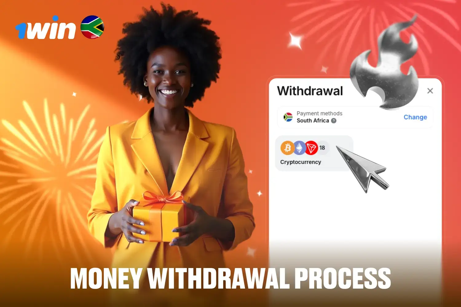 Step-by-step diagram illustrating the money withdrawal process for South African players